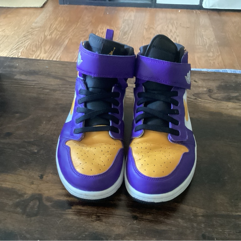 Jordan Purple and Yellow Sneakers - Picture 4 of 8